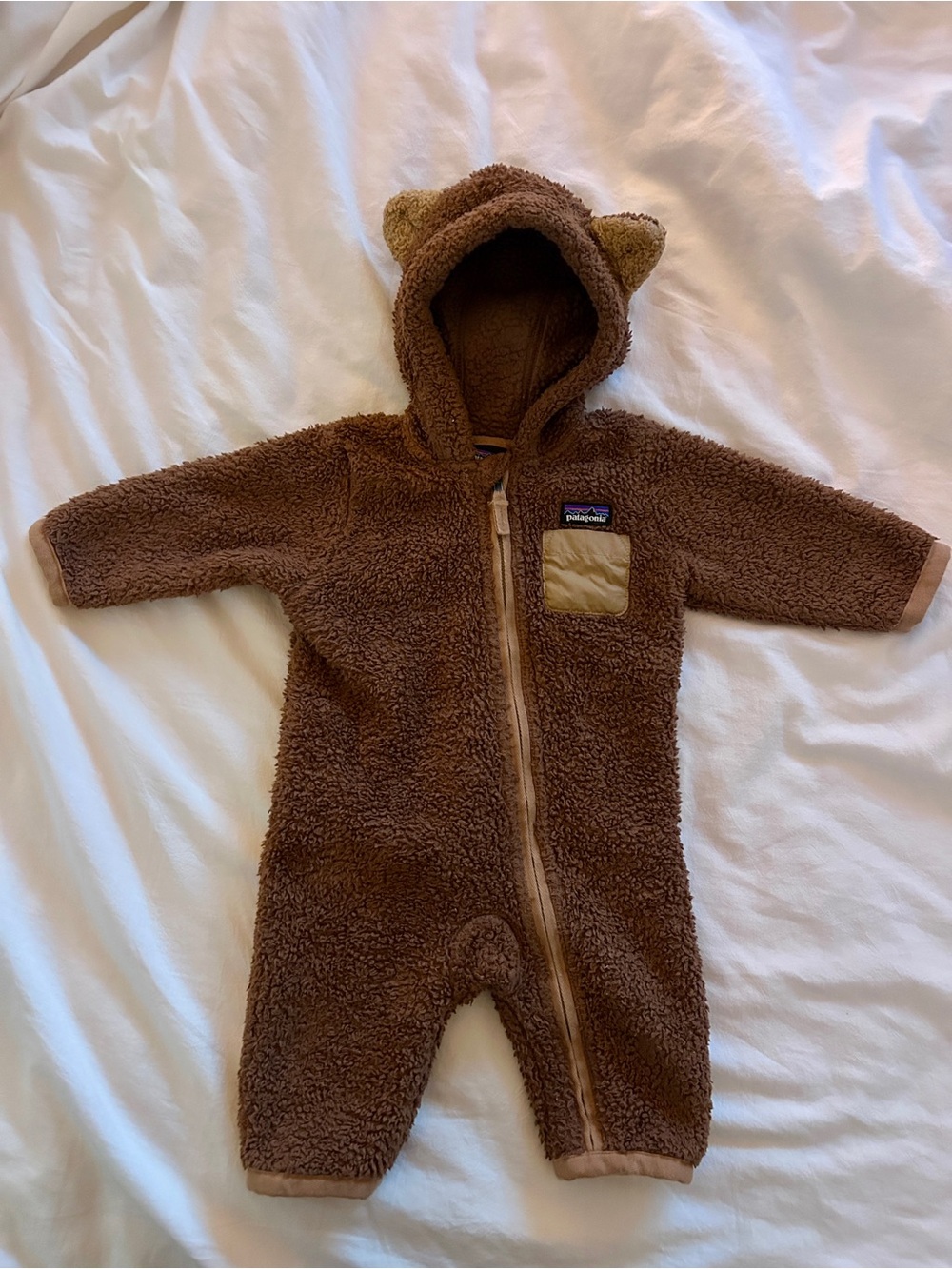 Patagonia Baby Furry Friends Fleece Bear Onesie 3-6 mo